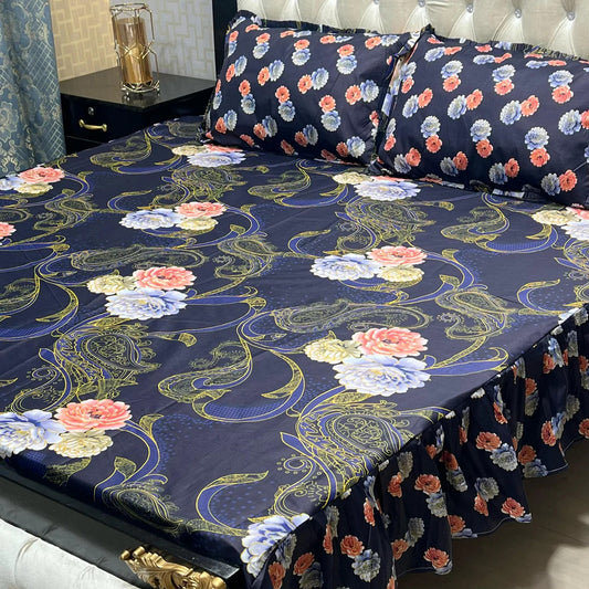 Floral Frill Bedsheet Set 3pcs