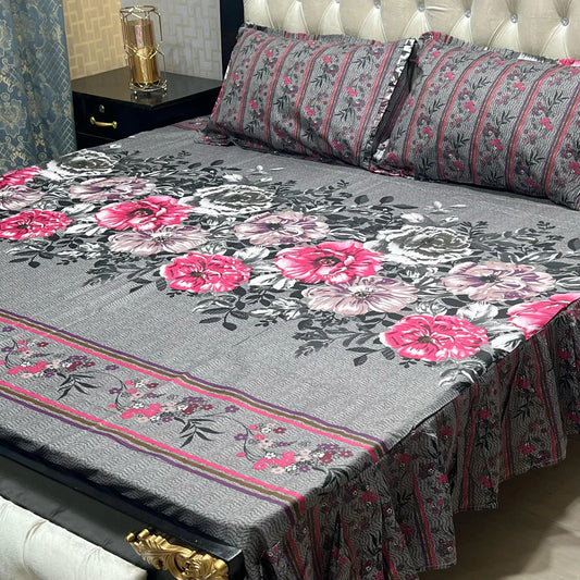Purey Frill Bedsheet Set 3pcs